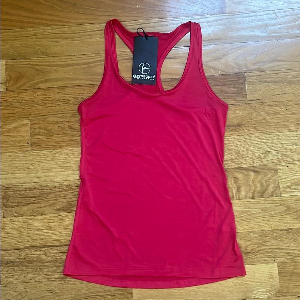 90 Degree by Reflex Women's Red Racerback Tank Top